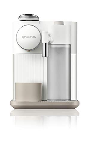 Máquina de café espresso original Nespresso Gran Lattissima con espumador de leche de De'Longhi, blanco fresco