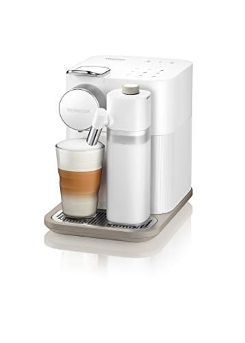 Máquina de café espresso original Nespresso Gran Lattissima con espumador de leche de De'Longhi, blanco fresco