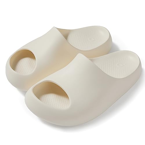 posee Plataforma Almohada Zapatillas Diapositivas para Mujeres y Hombres, Zapatillas de Ducha EVA Acolchadas Punta Abierta Spa Gimnasio Casa Sandalias para Interior y Exterior