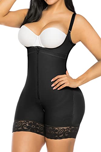 YIANNA Fajas Colombianas Fajas para Mujer Postparto Control De Barriga Body Shaper Butt Lifter Body,YA7212-Negro-L