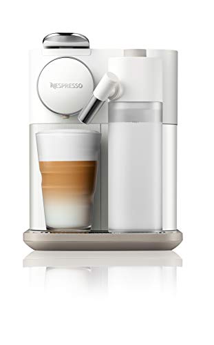 Máquina de café espresso original Nespresso Gran Lattissima con espumador de leche de De'Longhi, blanco fresco