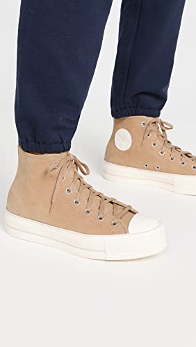 Converse Chuck Taylor All Star Lift Cozy Utility Zapatillas para mujer, Nomad Khaki/Desert Sand/Egret, Bronceado, 8 Medium US