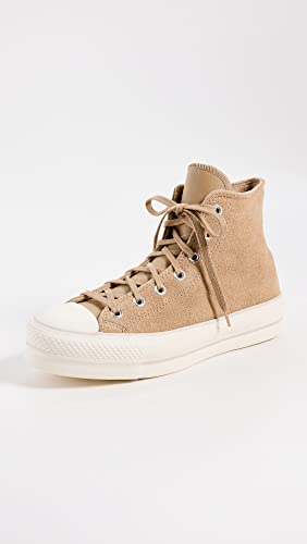 Converse Chuck Taylor All Star Lift Cozy Utility Zapatillas para mujer, Nomad Khaki/Desert Sand/Egret, Bronceado, 8 Medium US