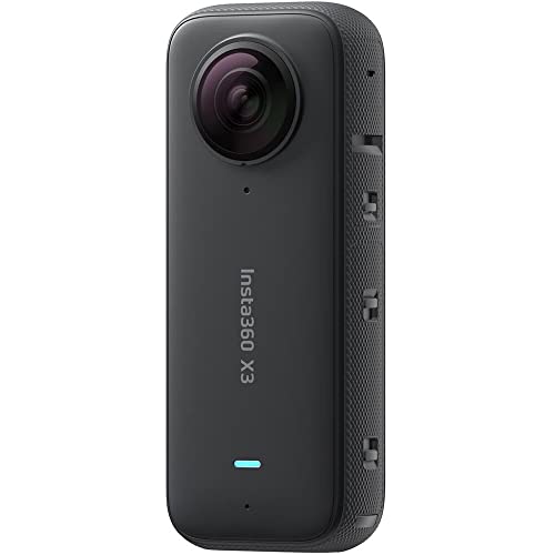 Insta360 X3 - Cámara de acción 360 resistente al agua con sensores de 48 MP de 1/2", vídeo HDR de 5,7 K, foto 72 MP, lente  4K, 60 fps, pantalla táctil de 2,29 pulgadas + memoria de 128 GB, lector de tarjetas de alta velocidad (paquete de 59 piezas)