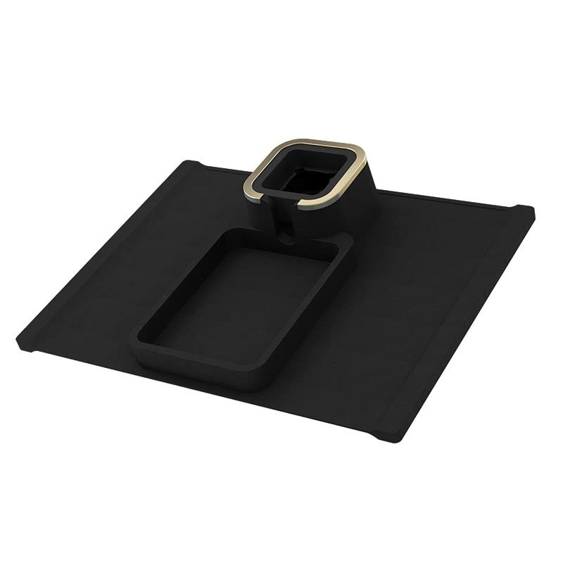 ZTXINJIN Bandeja portavasos para sofá, soporte reclinable para bebidas antiderrames y antideslizante de silicona, soportes fuertes y pesados para control remoto, teléfono celular, auriculares, gran regalo para familiares y amigos (negro)