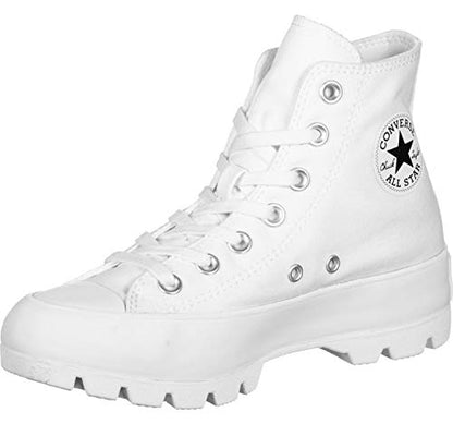 Converse - Zapatillas altas para mujer, color blanco, 7