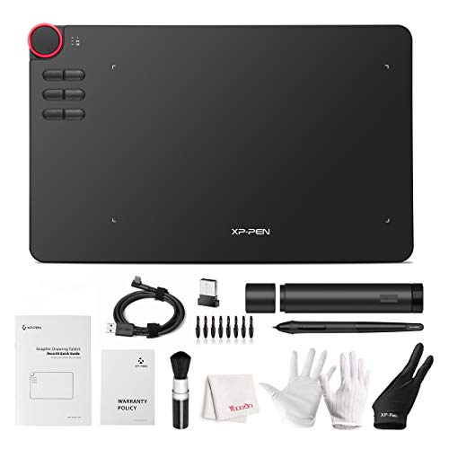 PRODUCTO 383 XP-PEN Deco 03 Tableta de dibujo, lápiz óptico sin batería de 8192 niveles, inalámbrico 2.4G, dial de acceso directo, botones programables, funciona con Windows 11/10/8/7, Mac OS, Chromebookele