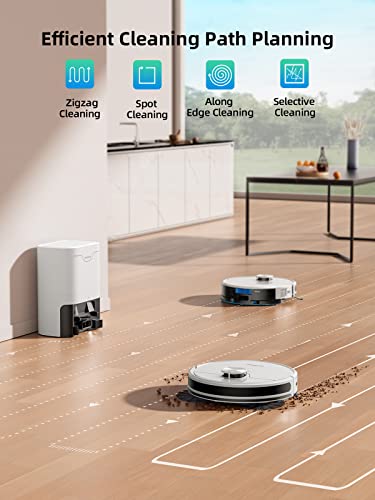 HONITURE Robot Aspirador y Trapeador Combo, Aspiradora Robótica Autovaciante con Navegación Lidar, Mapeo de Aplicaciones Inteligentes, Succión de 3500Pa, Ideal para Pisos Duros de Alfombras de Pelo de Mascotas,Q6 SE