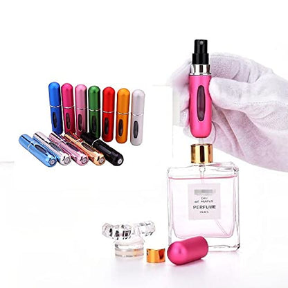 Portable Mini Refillable Perfume Atomizer Bottle Spray, Scent Pump Case for Travel 4 Pcs Pack of 5ml