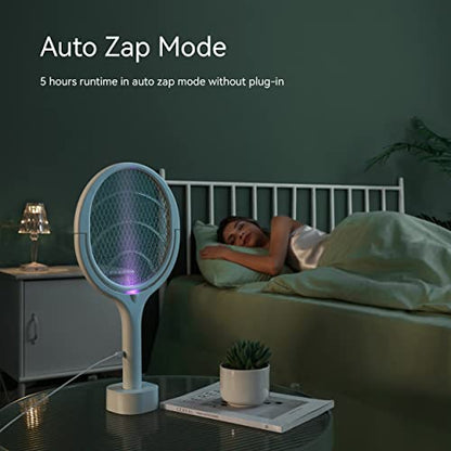 Paquete de 2 matamoscas eléctrico recargable con cabezal giratorio, raqueta matamoscas eléctrica, raqueta exterminador de insectos, exterminador de mosquitos, insectos,moscas , trampa para mosquitos, atrapamoscas