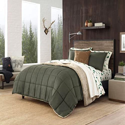 PRODUCTO 15 Eddie Bauer – Sábanas King, juego de cama de franela de algodón, cepillado para mayor suavidad, decoración acogedora del hogar (ciervo hueco, King)