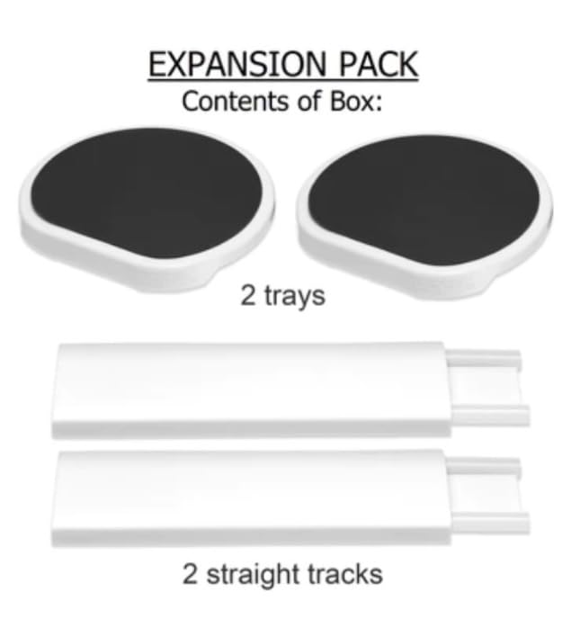 PRODUCTO 366 Paquete de expansión: 2 rieles rectos y 2 bandejas. No funciona sin el juego completo de Lazy Susan Revolution (se vende por separado).