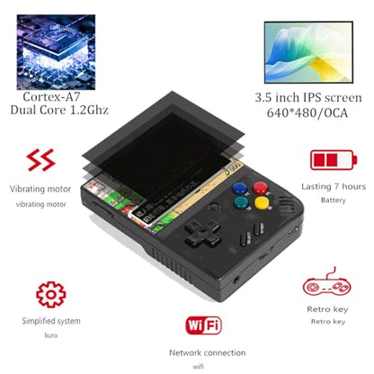 PRODUCTO 28 Miyoo Mini Plus Retro Handheld, divertida consola de juegos con pantalla IPS de 3,5 pulgadas y juegos precargados, reproductor de juegos portátil compatible con sistema operativo Onion, multiemulaciones integradas (gris)