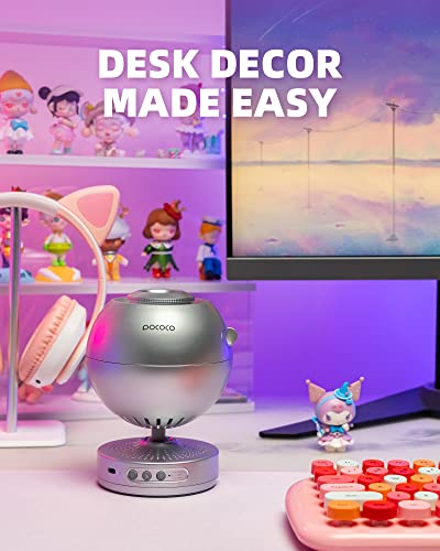 POCOCO Proyector Galaxy Star para dormitorio con discos de película óptica reemplazables, proyector de luz nocturna planetario para el hogar con luz suave de alta definición para relajarse, estudiar y meditar, regalos para aliviar el estrés