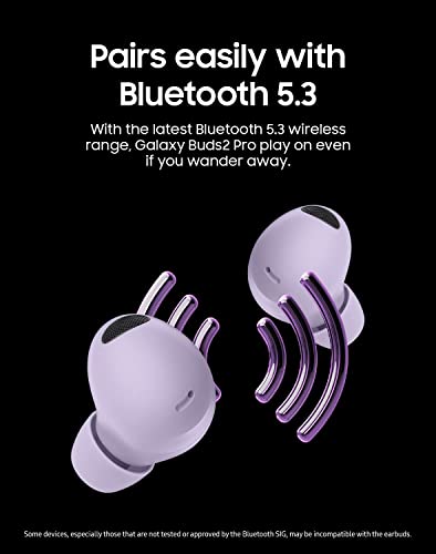 PROCUCTO 62 Auriculares inalámbricos Bluetooth SAMSUNG Galaxy Buds 2 Pro, cancelación de ruido, sonido Hi-Fi, audio 360, ajuste cómodo en el oído, voz HD, modo de conversación, resistente al agua IPX7, versión de EE. UU., grafito