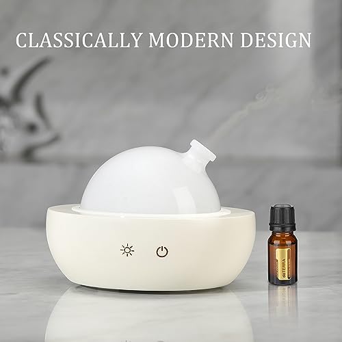 Difusor de aceite esencial de vidrio Kakoda, base de madera real, difusor de aromaterapia actualizado 2023, humidificador difusor de aroma, luz LED en 7 colores, adecuado para el dormitorio de la oficina en casa