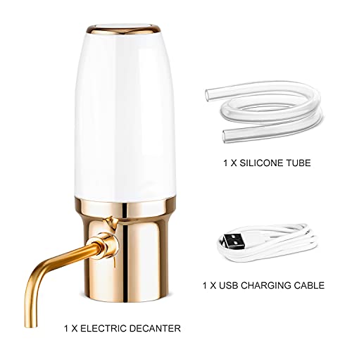 PRODUCTO 14 WINIRINA Dispensador eléctrico de aireador de vino, decantador eléctrico inteligente, recargable con cable micro USB