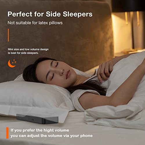 PRODUCTO 370 Lopuion Altavoz de almohada Bluetooth para dormir, mini altavoz de almohada de conducción ósea con graves estéreo, auriculares Bluetooth para dormir profundo, altavoz de almohada portátil con control de volumen, color gris