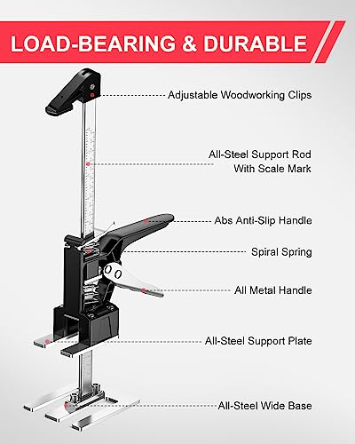 Brazo que ahorra mano de obra, paquete de 2 gatos para herramientas de elevación manual, soporte de carga de hasta 330 libras, elevación y altura ajustable de hasta 10 pulgadas, herramienta para levantar gatos para muebles