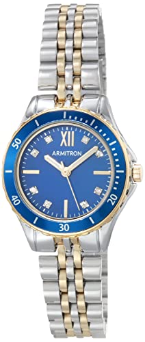 Armitron Reloj de pulsera para mujer con detalles de cristal auténtico, 75