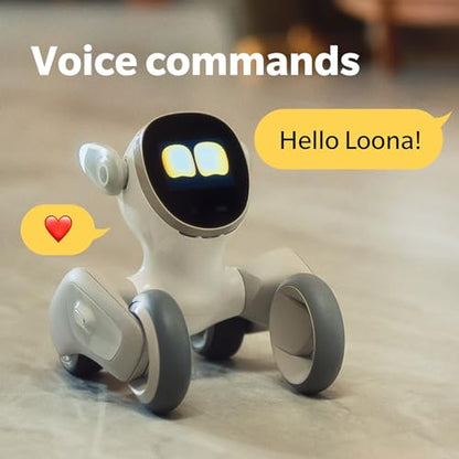 PRODUCTO 609 Loona Smart Robot, Robot Toys, Robot Pets con comando de voz, ChatGPT, codificación, carga automática, sensor táctil, reconocimiento de gestos, compañero interactivo perfecto, regalos únicos para niñas y niños