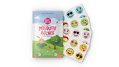 NATPAT Buzz Patch Mosquito Patch Stickers for Kids (60 Pack) - The Original All Natural Citronella Essential Oil Insect Patch, Plant Based Ingredients, Non-Toxic, DEET Free, for Toddlers, Kids