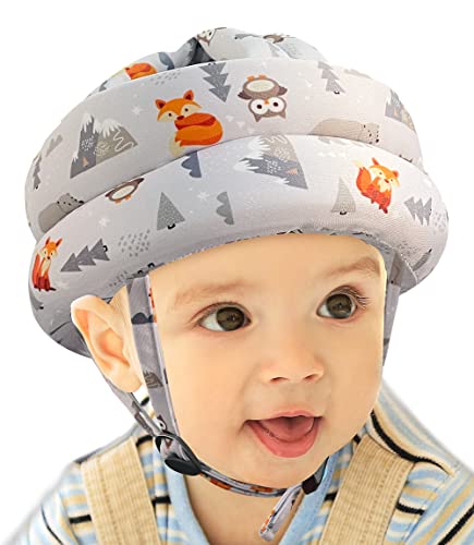 PRODUCTO 314 Protector de cabeza de bebé - Casco de bebé para gatear, caminar, correr - Sin golpes y cojín suave - Gorra protectora ajustable Protector de cabeza de seguridad para bebés - Cascos para niños de 6 a 12 meses 1 a 2 años