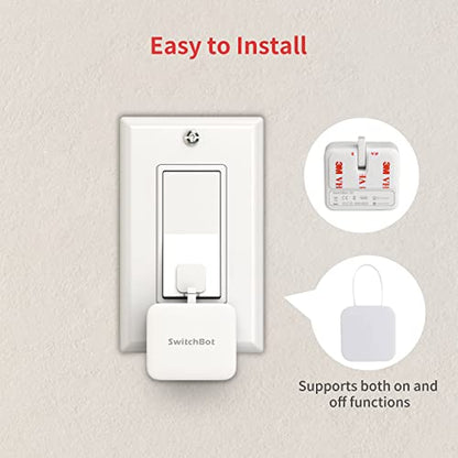 PRODUCTO 619 Pulsador de botón de interruptor inteligente  - Fingerbot Bluetooth para interruptor basculante/botón unidireccional, interruptor de luz automático, temporizador y control de aplicación, funciona con Alexa cuando se combina con SwitchBot Hub