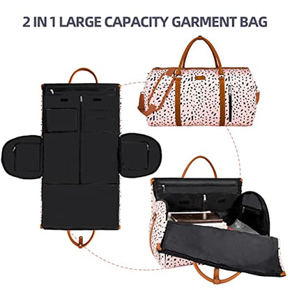 PRODUCTO 177 Bolsa de ropa para viajes con bolsa de aseo Bolsa convertible para llevar en el fin de semana Bolsas de viaje grandes para mujeres Maleta colgante 2 en 1 Bolsas de viaje para trajes para mujeres y hombres Juego de 3 piezas