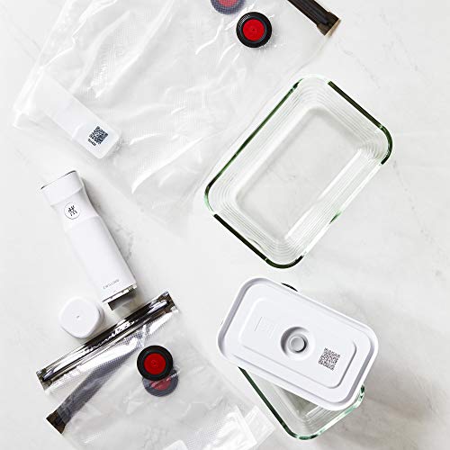 PRODUCTO 332 ZWILLING Fresh & Save Juego de iniciación de máquina selladora al vacío de 7 piezas, bolsas Sous Vide, preparación de comidas, recipientes herméticos para almacenamiento de alimentos de vidrio