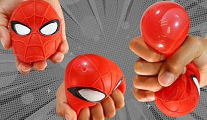 JA-RU Marvel Avengers & Spiderman Bola para apretar llena de agua (3 bolas) Squishy Super Hero Fidget Ball para niños y adultos. Bolas antiestrés para aliviar el estrés. Terapia sensorial calmante juguetes para el TDAH. ABC-6808-3