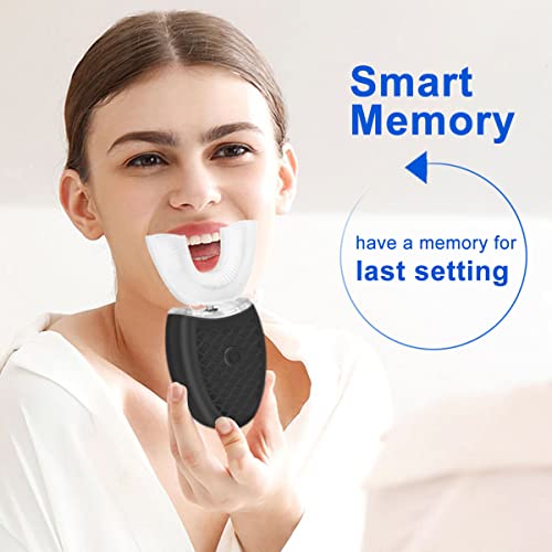 PRODUCTO 25 Cepillo de dientes eléctrico ultrasónico para adultos, cepillo de dientes automático en forma de U, boca entera, limpieza de 360°, blanqueamiento dental, manos libres, recargable, IPX7, resistente al agua