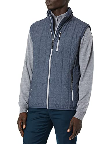 Cutter & Buck Chaleco Rainer alternativo resistente a la intemperie Primaloft Down para hombre, Antracita Melange, XX-Large