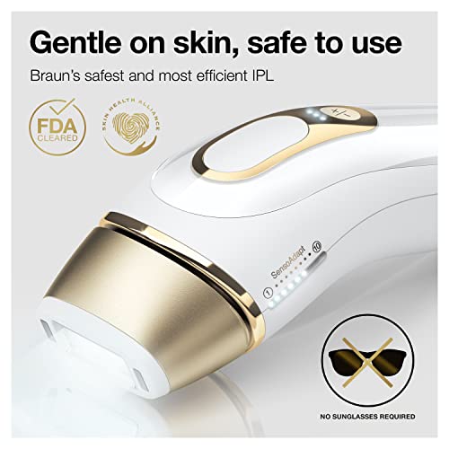 Braun Depilación IPL de larga duración para mujeres y hombres, New Silk Expert Pro 5 PL5157, para cuerpo y rostro, sistema de depilación de larga duración, alternativa a la depilación láser de salón, con afeitadora Venus, bolsa