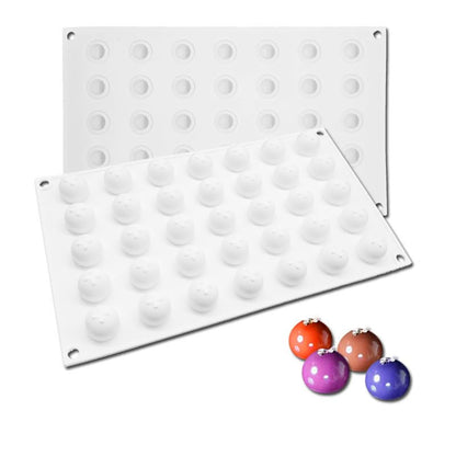 PRODUCTO 556 Molde de bolas de silicona para bombas de chocolate, esfera 3D pequeña, bandeja para hornear trufas de caramelo, molde para chocolate, máquina para hacer helados, gelatina (2,2 cm de diámetro)