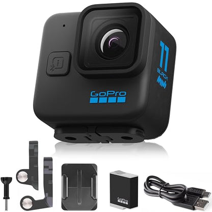 GoPro HERO11 Black Mini – Embalaje para comercio electrónico – Cámara de acción resistente al agua con vídeo Ultra HD 5.3K60, fotos de 27 MP, sensor de imagen de 1/1,9", transmisión en vivo, cámara web, estabilización