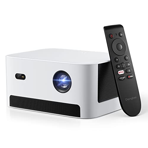 Dangbei Neo Proyector Inteligente, Proyector Portátil con Licencia Oficial de Netflix con WiFi y Bluetooth, Proyector de Películas Nativo Compacto 1080P, HDR10, Keystone Automático, Enfoque Automático, Altavoces Dolby Audio 2x6W