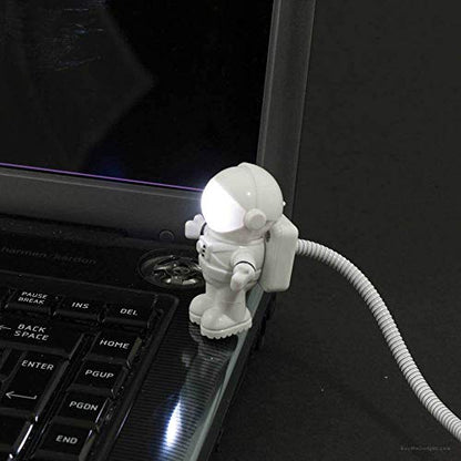 PRODUCTO 121 2 PCS USB LED Luz de Lectura, Astronauta Creativo Astronauta LED Luz USB Flexible para Computadora Portátil Mini Luz Nocturna Luz de Teclado Diseño de Puerto de Carga USB Manguera Flexible