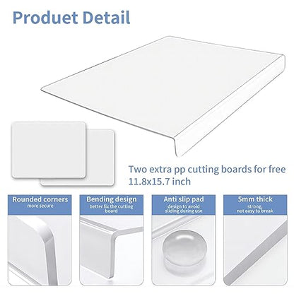 Yis Tablas de cortar acrílicas para mostrador de cocina Tabla de cortar transparente antideslizante Tablas de cortar acrílicas para protector Restaurante en casa 18x16 pulgadas 18x16 pulgadas