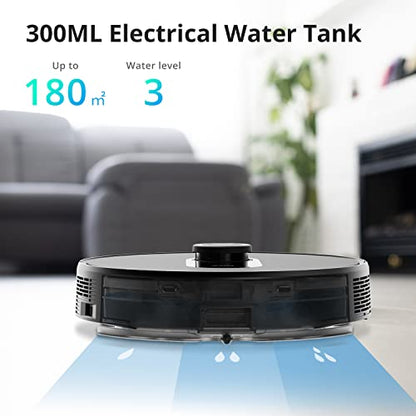 Robot aspirador y fregona combo 360 S8 Plus, robot de mapeo inteligente con navegación LIDAR autovaciable Botslab, succión 2700 Pa, detección de alfombras, funciona con Alexa, WIFI, aplicación, ideal para pelos de mascotas, suelos duros y alfombras