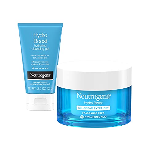 Neutrogena Hydro Boost Water Gel humectante facial sin fragancia, 1.7 fl. oz, gel limpiador facial hidratante Hydro Boost con ácido hialurónico, 2 oz, tamaño de viaje