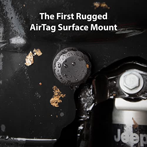 TagVault AirTag Surface Adhesive Mount - The Original Waterproof AirTag Stick-On Holder | 3M VHB, Ultra-Durable, Screw-On Design, Find Your Bike, Car, Skis, & More | Elevation Lab (4-Pack)