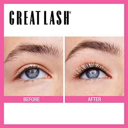 Maybelline New York Great Lash Lots Of Lashes Washable Mascara, Blackest Black, 0.86 fl oz, 2 Count