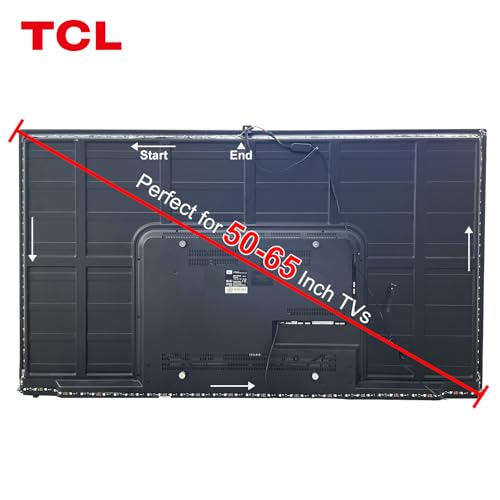 PRODUCTO 103 Retroiluminación LED para TV que se sincroniza con televisores de 50 a 65 pulgadas, tira de luz LED RGB1C de 16.4 pies detrás del televisor, retroiluminación de TV con cámara, funciona con control de aplicaciones, con sincronización de música