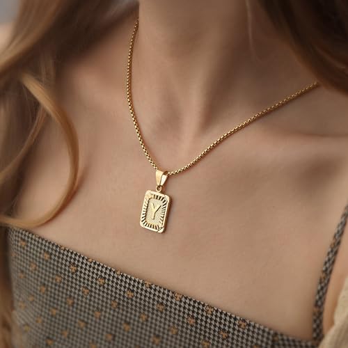 PRODUCTO 601-6 JSJOY Collar con Inicial de Oro para Mujer Collares con Colgante con Inicial de Oro para Hombres Collar con Letra K con Monograma 2023 Regalos de graduación para niños Collares Collar de Oro con Inicial