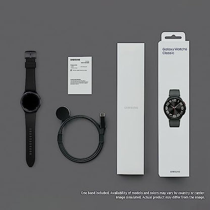 PROCUCTO 71 SAMSUNG Galaxy Watch 6 Classic 43 mm Reloj inteligente Bluetooth, bisel giratorio, rastreador de ejercicios, zonas de FC personalizadas, entrenamiento del sueño, monitor cardíaco, sensor BIA, información de salud, versión para EE. UU., negro