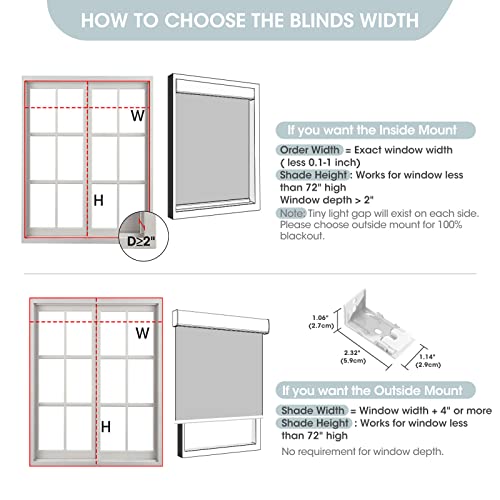 Persianas motorizadas con control remoto: Canisteo Control a batería Persianas enrollables eléctricas inteligentes con control remoto para ventanas Inalámbrico 100% opaco, blanco, 20" W X 72" H