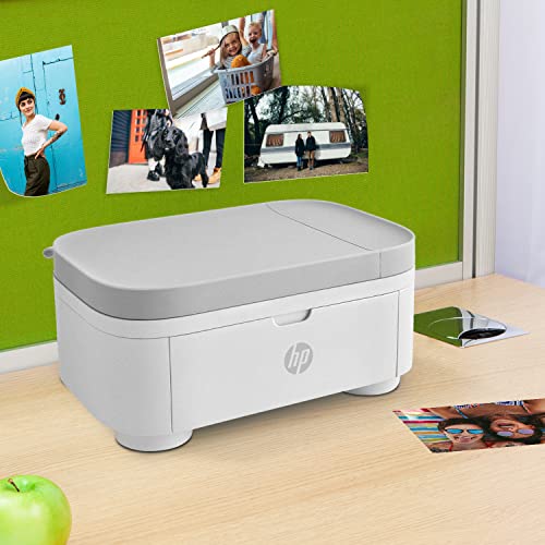 HP Sprocket Studio Plus WiFi Printer – Wirelessly Prints 4x6” Photos from Your iOS & Android Device, White