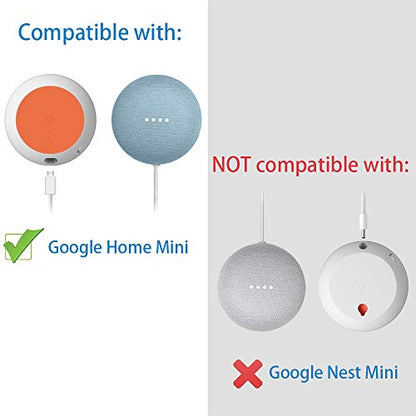 Caremoo Google Home Mini Soporte de pared para montaje en pared, diseño que ahorra espacio, soporte de salida de CA, gestión perfecta de cables para Google Home Mini Voice Assistant (blanco, paquete de 3)