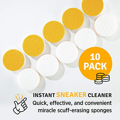 SneakERASERS™ Limpiador instantáneo de suelas y zapatillas, esponja premium de doble cara para limpiar y blanquear suelas de zapatos (paquete de 10)